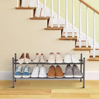 STORAGE MANIAC Expandable Shoe Rack, 8 Pairs Stackable Small Shoe Rack, Metal Adjustable Shoes Organizer for Closet, Entryway