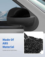 Rearview Mirror Half Caps Covers Compatible with 2007-2014 Chevy Silverado GMC Sierra Avalanche Tahoe Suburban Yukon Escalade ESV Left Right Side View Upper Mirror Cover Caps, Black