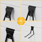 Heavy Duty Slatwall Hooks 40PCS - Black Garage & Workshop Organizers for Standard Panels