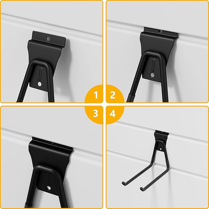 Heavy Duty Slatwall Hooks 40PCS - Black Garage & Workshop Organizers for Standard Panels
