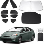 TINGLU Window Shades for Toyota Prius Hatchback 2010-2015 (Not for Prius C or Prius V) 10PCS Accessories Full Windows Rear Triangular Windshield Sun Shade Sun UV Rays Privacy Protection for Camping