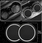 NBTEPEM 10 Pcs Car Floor Mats Full Set Car Accessories, Microfiber Leather Steering Wheel Covers 14.5-15 inch, Center Console Cover, Seat Belt Pads, Cup Coasters, Universal Interior Decor(White)