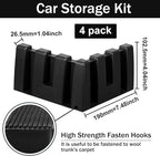 4 Pack Car Trunk Organizer Blocks for Back of SUV Multipurpose Car Storage Organizer Blocks Trunk Divider Available to Wool