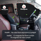 XCBYT Magnetic Car Window Shades 4 Pack - Blackout Side Window Sun Shade for Privacy & Car Camping, 99% UV Blocking Car Window Covers for Side Windows, Heat Protection Travel Shades for SUV Sedan