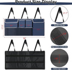 UYYE Trunk Hanging Organizer, Backseat Storage Bag, Collapsible Car Interior Accessories with 4 Pockets & 2 Mesh Pouches for