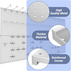 WALMANN 6-Pack 12"x16" Metal Pegboard Panels for Garage, Tool Organizer Pegboards for Pegboard Hooks - Compatible with 1/8" &