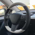 MEWANT Hand Stitched Steering Wheel Cover for Tesla Model 3 2017-2023 / Model Y 2020-2023 for Tesla Model 3/Y Accessories