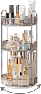 Asayuee 360 Rotating Makeup Organizer,3 Tier Large Capacity Make Up Organizers and Storage,Makeup Organizer for Bathroom,Cosm