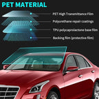 Windshield Tint Strip, 2 Pack Window Tint Car, 5% VLT Sun Shading Heat & UV Protection Windshield Solar Protection Film for Cars, Include 2 Squeegee, 59.06 x 7.87 Inch