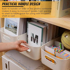 Zopeal Plastic Storage Bins 10 Pcs White Pantry Organizer Bins Small Baskets Storage Containers for Home Kitchen (12 x 8 x 5 