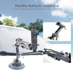 FIFIELD Hydraulic Camera Boom Arm with 6in Vacuum Car Suction Cup Mount, Quick Release NATO Rail, Shock Absorber Arm Compatible with DJI Osmo Pocket 3 Insts360 X5 X4 X3 GoPro Hero