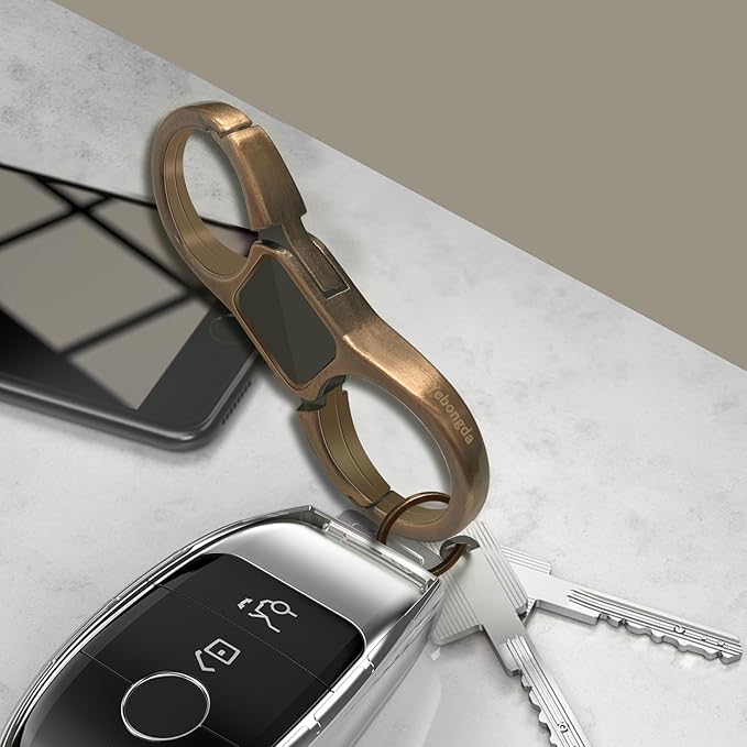 Key Chain Quick Release Spring 2 Pack with 4 Key Rings Heavy Duty Keychain Organizer for Men and Women
