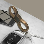 Key Chain Quick Release Spring 2 Pack with 4 Key Rings Heavy Duty Keychain Organizer for Men and Women
