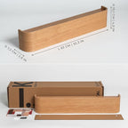 Kazai. Wall-Mounted Coat Rack 'Toke' - Modern Design Coat Rack with Hidden Wall Hooks - Solid Wood Veneer Panel Coat Hanger -