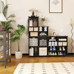 AWTATOS Cube Storage Closet Organizer Storage 12 Cube Shelves, Large and Small Cubes, DIY Portable Closet Clothes Storage She
