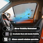 Car Window Sun Shade for Toyota RAV4 2020-2025,Magnetic 2PCS Front Side Window Sunshade with Breathable Mesh Insulate Heat and UV,Does Not Affect Window Lifting
