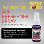Scent Bomb Air Freshener Spray, Long-Lasting Odor Eliminator - Effective Deodorizer for Home & Car, Fresh Room Spray for Kitc