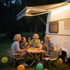 12V 4ft Led Light Strip Dimmable Camping Awning Light with 140 SMD 2835 LED Chips Cabinet Lights, Rv Accessories Waterproof IP67 Multi-Functional Use for Car Tent, Camper Motorhome
