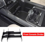Jaronx Lower Center Console Organizer For 2019-2026 Dodge RAM 1500 and 2019-2026 RAM 2500/3500,Front Center Divider+ Rear Lower Divider (NOT for Classic, Longhorn, Limited, TRX)