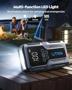 UTRAI Jump Starter with Air Compressor, 4000A Battery Jumper Starter Portable with 150PSI Tire Inflator, 18W Fast Charge,