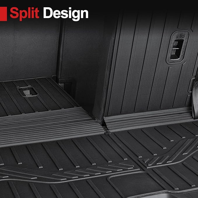 Cargo Mat Backrest Mat for 2016-2022 Honda Pilot 8 Passengers (No Elite Models), All Weather TPE Car Liner Car Mat for 2022 Honda Pilot Accessories