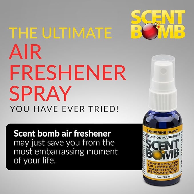 Scent Bomb Air Freshener Spray, Long-Lasting Odor Eliminator - Effective Deodorizer for Home & Car, Fresh Room Spray for Kitc