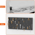 TORACK 4-Pack 12x24 inch Metal Pegboard Panels for Wall, Garage Tools Pegboard for Workbench, Modular Peg Board, Tool Organiz