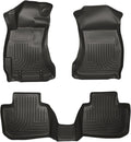 Husky Liners Weatherbeater Floor Mats | Fits 2016-2017 Subaru Crosstrek; 2012-2016 Subaru Impreza | Front & 2nd Row, 3-pc Black - 99801