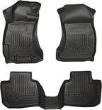 Husky Liners Weatherbeater Floor Mats | Fits 2016-2017 Subaru Crosstrek; 2012-2016 Subaru Impreza | Front & 2nd Row, 3-pc Black - 99801
