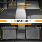 Floor Mats for Toyota Camry 2012 2013 2014 2015 2016 2017, Custom Fit Camry LE SE XLE XSE Hybrid LE SE XLE, 1st & 2nd & Cargo Liner, TPE Anti-Slip Waterproof 2012 Camry Floor Mats Car Accessories