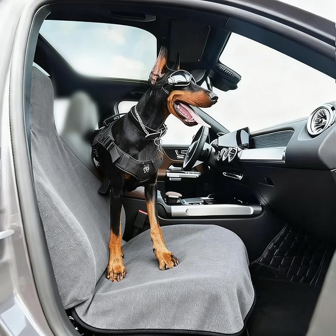 Universal Car Seat Cover Towel, Waterproof Washable Sweat Protection for Front Bucket Seats, Non-Slip Fit, Fits Cars SUVs Tru