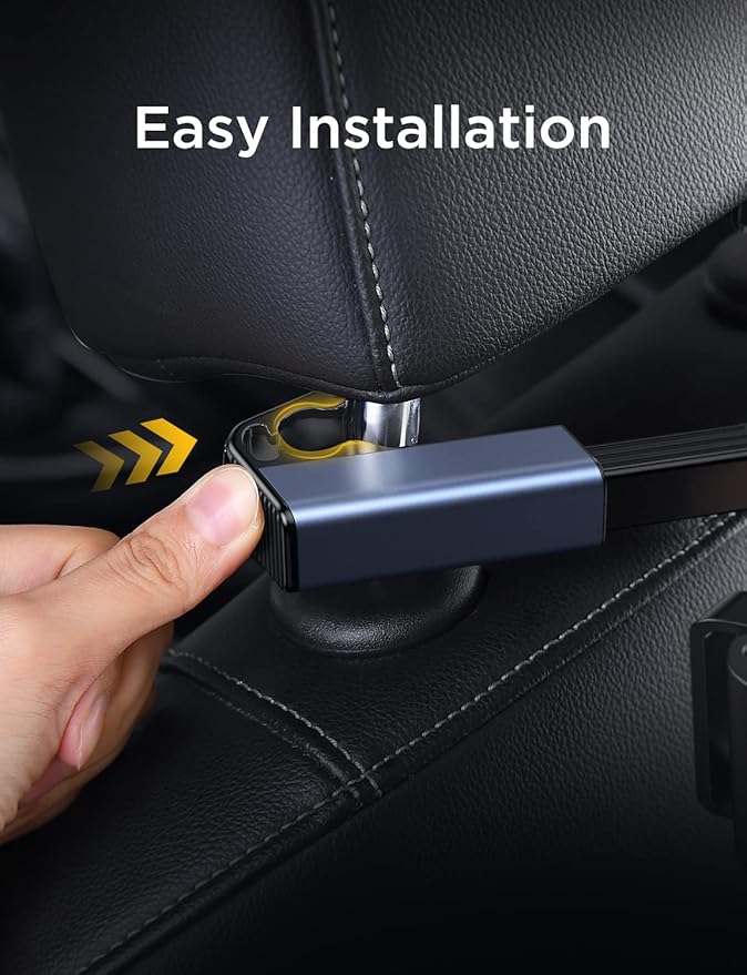 LISEN for iPad Car Holder Back Seat headrest Tablet Holder, Road Trip Essentials Accessories for Women Men Kids Gifts, for Fire HD 2026 iPad Pro 11/13" Air Mini, iPhone, Galaxy Tab, 4.7-12.9" Devices