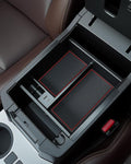 CarQiWireless Center Console Organizer Tray for Toyota 4Runner 2010-2020 2021 2022 2023 2024 5th Gen 4 Runner Accessories with USB Port Insert Armrest Box Secondary Storage Coin Change Holder Black