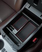 CarQiWireless Center Console Organizer Tray for Toyota 4Runner 2010-2020 2021 2022 2023 2024 5th Gen 4 Runner Accessories with USB Port Insert Armrest Box Secondary Storage Coin Change Holder Black