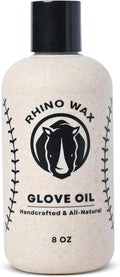 Rhino Wax - Baseball Glove Oil 8 oz (Not Made in China) - Softens & Hydrates Leather Fibers - Improves Ball Gloves Flexibilit