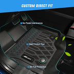 Nilight TPE Floor Mats for Toyota Sequoia 2023 2024 2025 2026 All Weather Custom Fit Heavy Duty Floor Liners