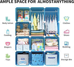 VIPZONE Baby Dresser, Kids Closet Organizers, Portable Kids Wardrobe for Closet, Bedroom, Nursery, Cubby, Cabinet, Clothes, D
