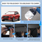 Sun Shade Sunshade for Volvo XC60 SUV 2018-2024 2025 2026 Windshield Cover, 4-Layers Sun Shield 250T Silver Coating Sun Visor Foldable Window Shade Blocks UV Rays Car Accessories