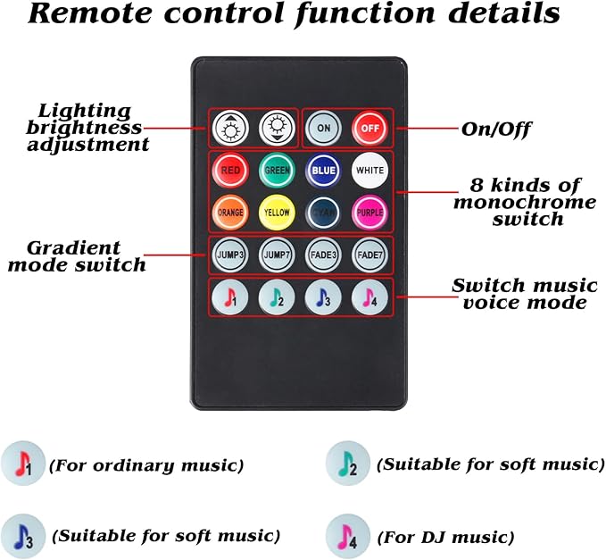 Led Lights for Car,Ambient Lights for Car,Car Footwell Lights,Car Ambient Light,16 Million Colors Music Sync,DIY Mode Multicolor LED Interior Lights for Cars,Trucks,SUVs,12V Power