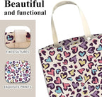 Car Trash Can, Cute Car Trash Bag, Hanging Car Organizer and Storage Bag, Trash Bin for Car Accessories, Vehicle, Travelling, Camping Colorful Heart Leopard