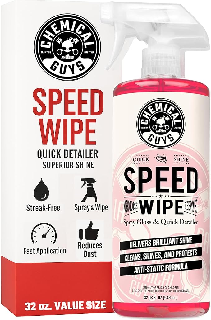 Chemical Guys Speed Wipe Quick Detailer, Safe for Cars, Trucks, SUVs, Motorcycles, RVs & More, Extra Large 32 fl oz, Cherry S