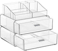 Yieach 3 Tier Clear Acrylic Makeup Organizers with Drawers,Tiered Countertop Make up Storage Organizer for Dresser Top and Ba