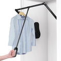 Pull Down Closet Rod for Hanging Clothes, Wardrobe Lift Rail Aluminum Alloy Organizer, Side Mounted Closet Rod for Kitchen Be