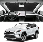 Custom Fit Windshield Sun Shade for Toyota RAV4 2013-2026, Blocks UV & Heat, Front Window Sunshade Accessories, Easy Fold & Store Keep Your Car Cooler