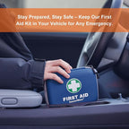 150 Pieces Mini First Aid Kit - Small Medical Kit with Hard Shell - Emergency First Aid Kit for Car, Travel, Home, Outdoor, O