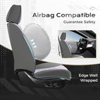 Coverado Car Seat Covers Full Set, Seat Covers for Cars, Front Seat Covers and Back Seat Cover Waterproof Leather Automotive 