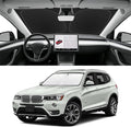 Custom Fit Windshield Sun Shade for BMW X3 2011-2017, Blocks UV & Heat, Front Window Sunshade Accessories, Easy Fold & Store Keep Your Car Cooler