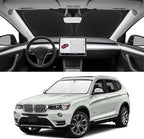 Custom Fit Windshield Sun Shade for BMW X3 2011-2017, Blocks UV & Heat, Front Window Sunshade Accessories, Easy Fold & Store Keep Your Car Cooler