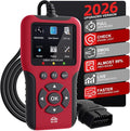 2026 Enhanced Universal OBD2 Scanner, Check Engine Code Reader - 45000+ Fault Codes, Live Data, I/M Readiness, Battery Voltage