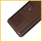 PU Leather Car Sun Visor Organizer Glasses Holder Auto Accessories Pocket Organizer with Panel Back Brown Auto Replacement Parts